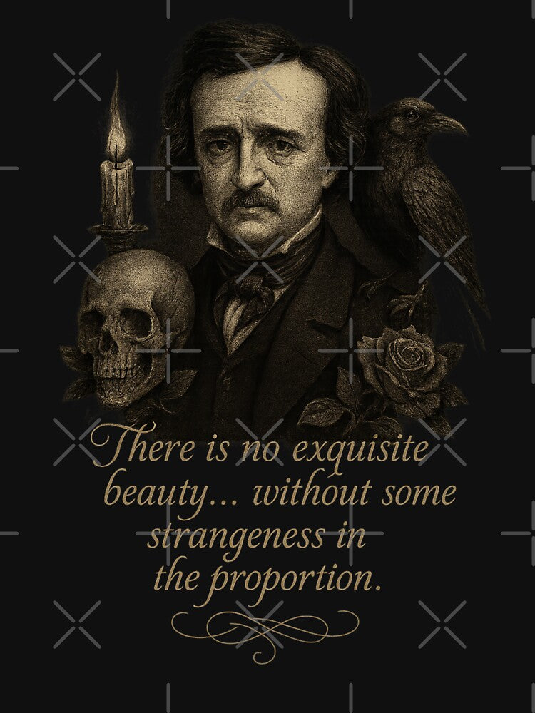 Edgar Allan Poe – “There Is No Exquisite Beauty” Gothic Portrait by getpressedshirt