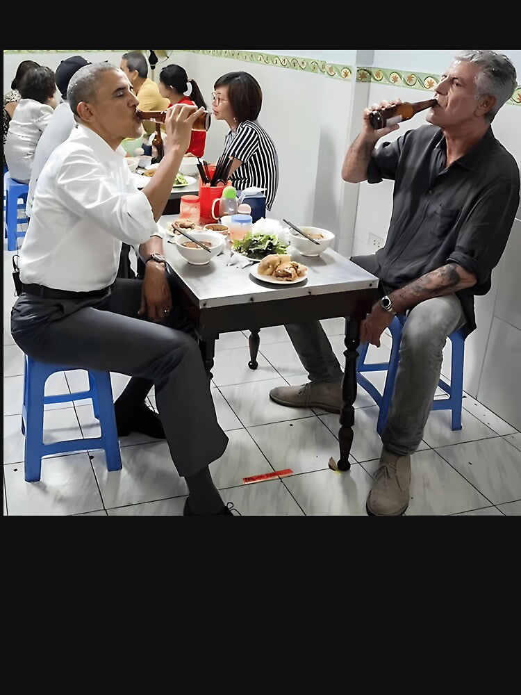 Bourdain and Obama by AdFreeBrice