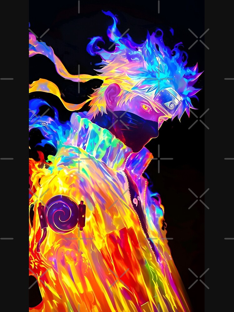 Neon Ninja Flame Aura – Cyber Anime Warrior Glow Streetwear Art by Dyan4