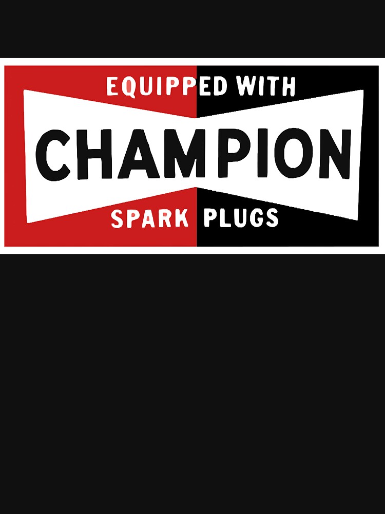 Champion Spark Plugs BLACK vintage sign Racer Hot by JodanHenderson