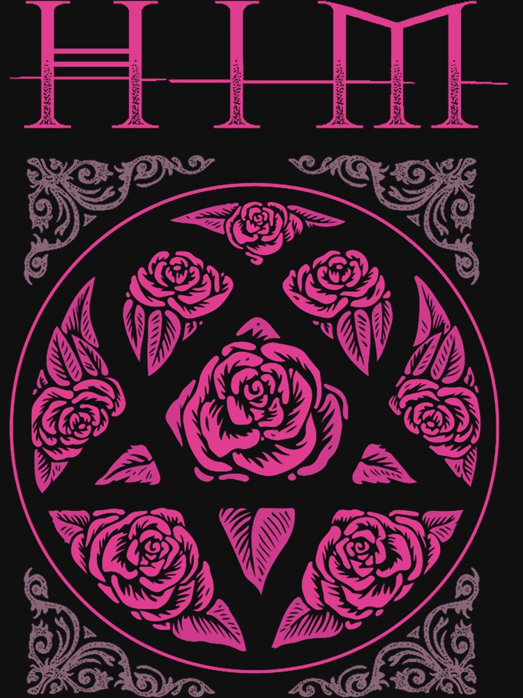 Heartagram Him Band Tee Heartagram tee Pink Him Band Logo by BrayanMayert