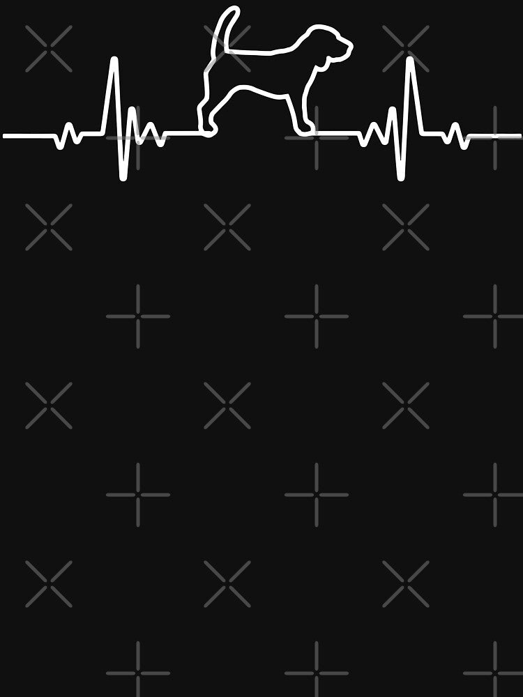 Minimalist Heartbeat Beagle by More Cute Dogs