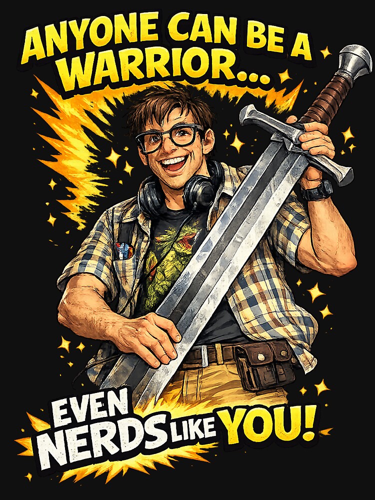 Nerd Warrior – Anyone Can Be a Warrior Funny Comic Book Gamer by Kiziorq