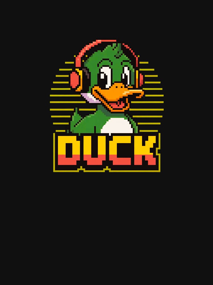 Retro Duck 8bit Graphic Pixel VideoGame by 8bit Revival Shop