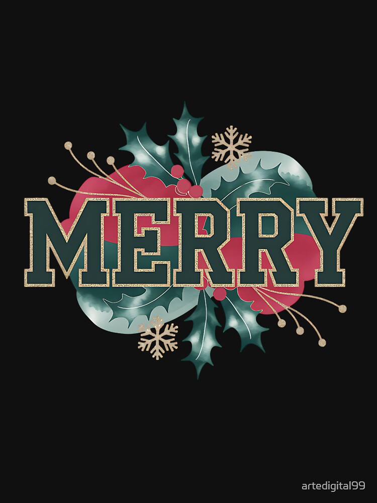 Merry Christmas Varsity Aesthetic – Vintage Holiday Design by artedigital99