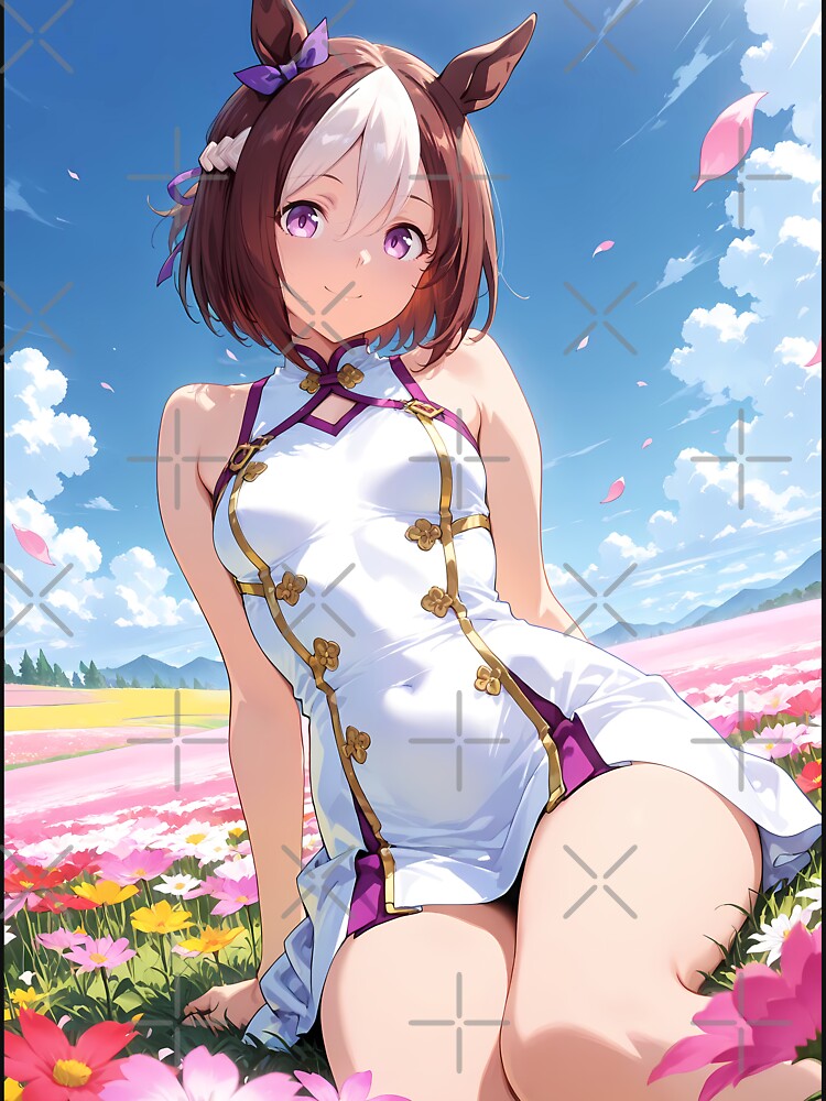 Special Week Uma Musume Pretty Derby Anime Girl Flower Field Serenity by Raslbazola