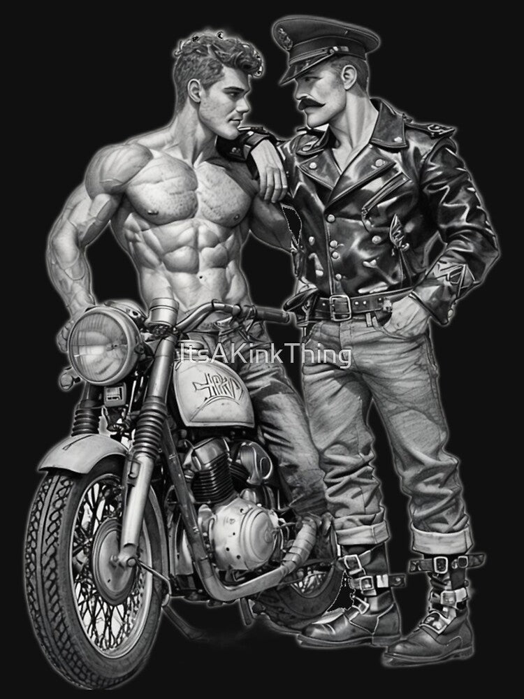 Gay Leather Biker Series Heat Leder Pride Graphic Design by ItsAKinkThing
