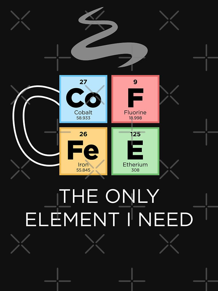 COFFEE The Only Element I Need Periodic Table of Elements Color by BrianSmith84