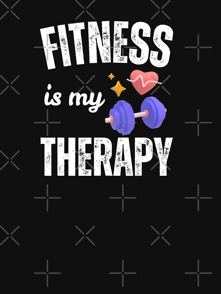 Fitness Is My Therapy Gym Motivation Quote by Designprovider