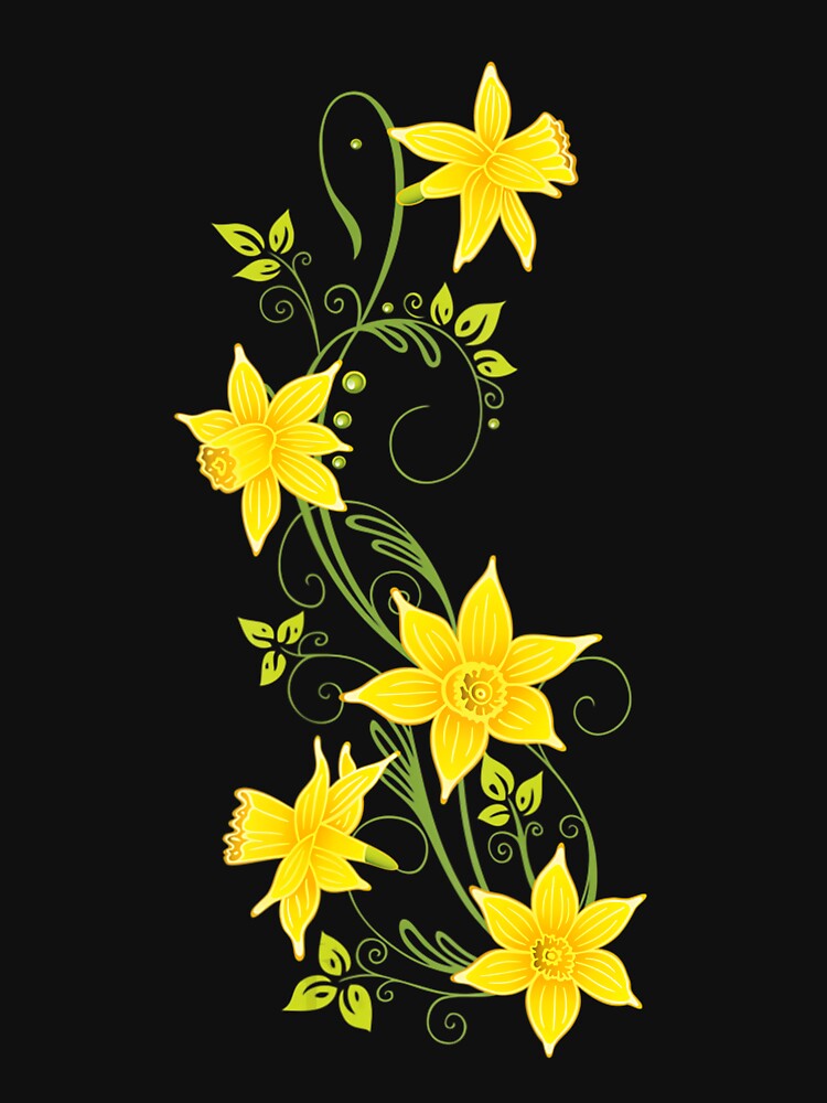 Daffodils Flower Floral Spring Design Easter tee by ysmmgvvaxw67