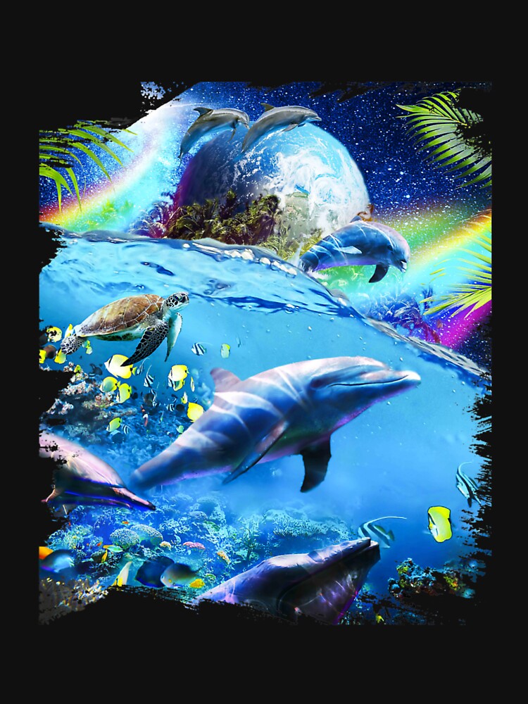 Galaxy Dolphin Dolphins In Space by AnJenvan
