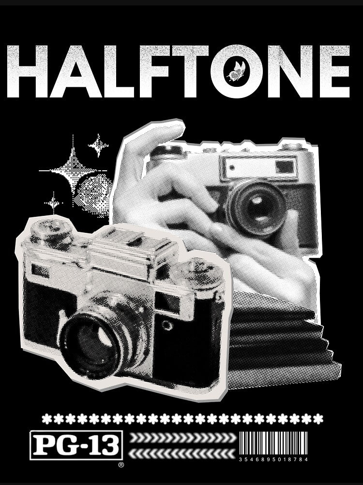 HALFTONE - Black and white - streetwear - Casual by Ddraw0