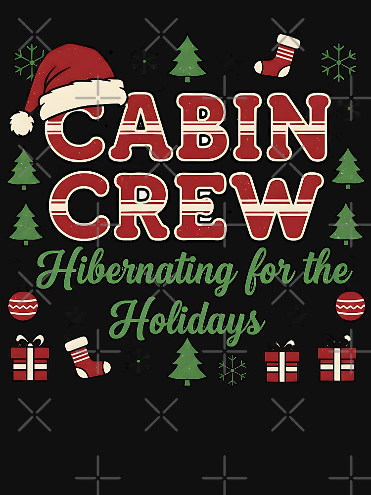 Cabin Crew Merry Christmas Hibernating Holiday Theme by ArtDesignTp