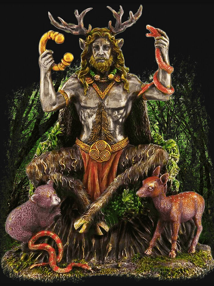 Cernunnos Celtic God Forest Scene by signsandsymbols