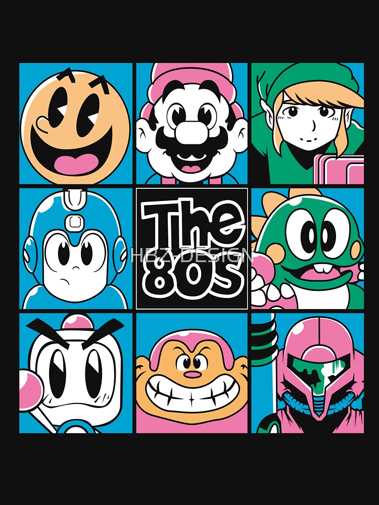 The 80s Video Games Retro Gamer Nostalgia Classic Gaming by HBZ-DESIGN