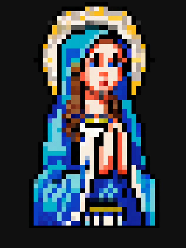 Blessed Virgin Mary - Pixel Art Classic by KarnBoard