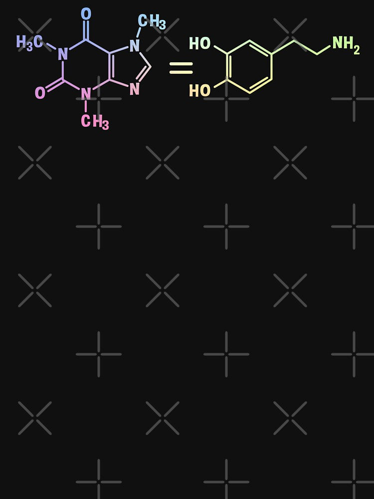 Caffeine Equals Happiness - Science and Dopamine Molecule by ScienceCorner