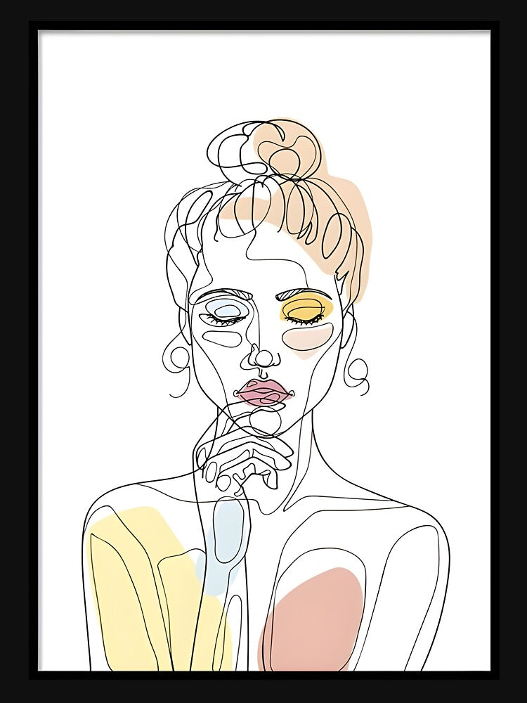 Minimalist Woman Line Art | Modern Abstract Female Illustration by RadiantGraphics