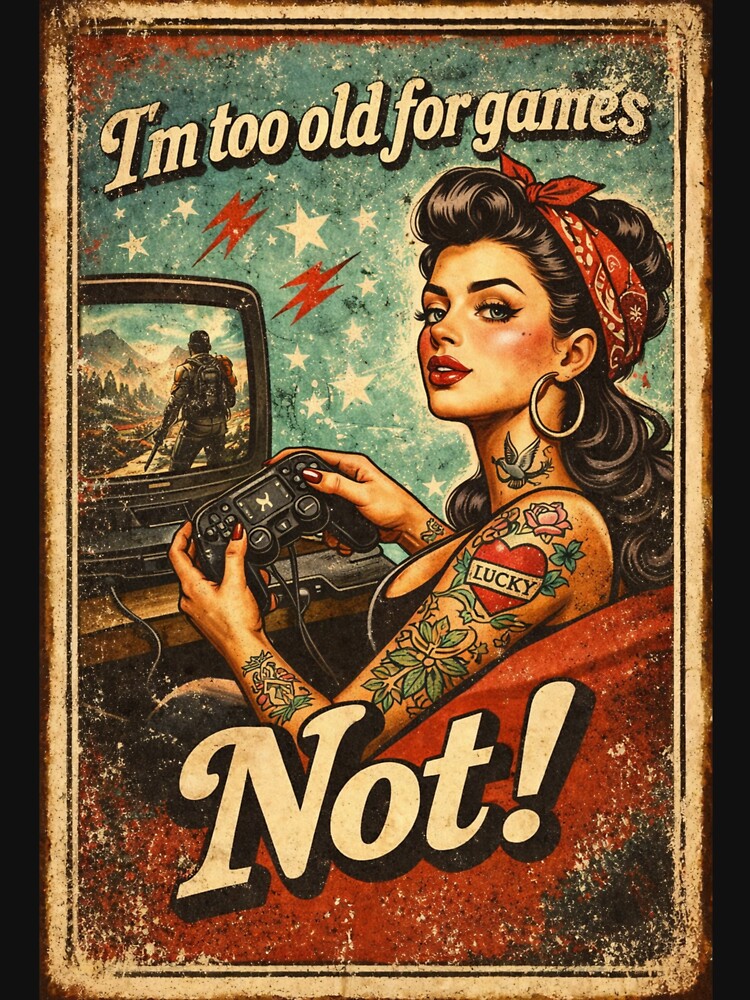 Vintage Gamer Girl 1 by ShirtsOfDeath