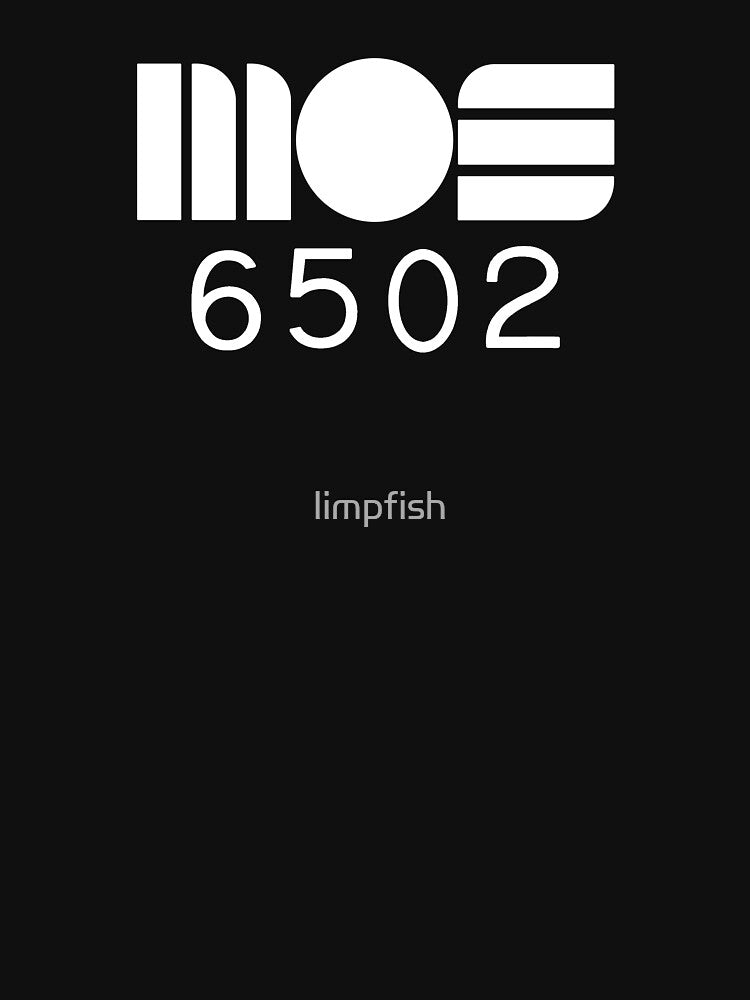 MOS 6502 8-bit CPU White logo by limpfish