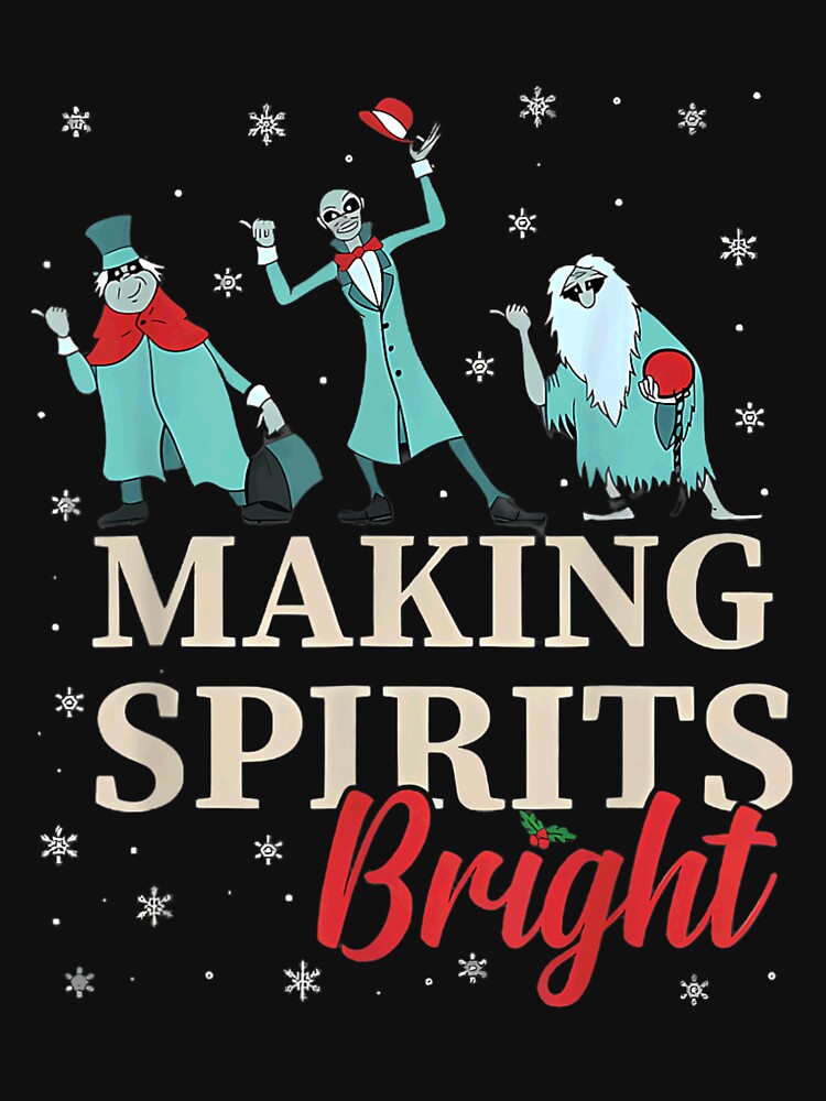 Making Spirits Bright For Christmas Haunted Ghosts, Funny Xmas Gift by wendywildartt