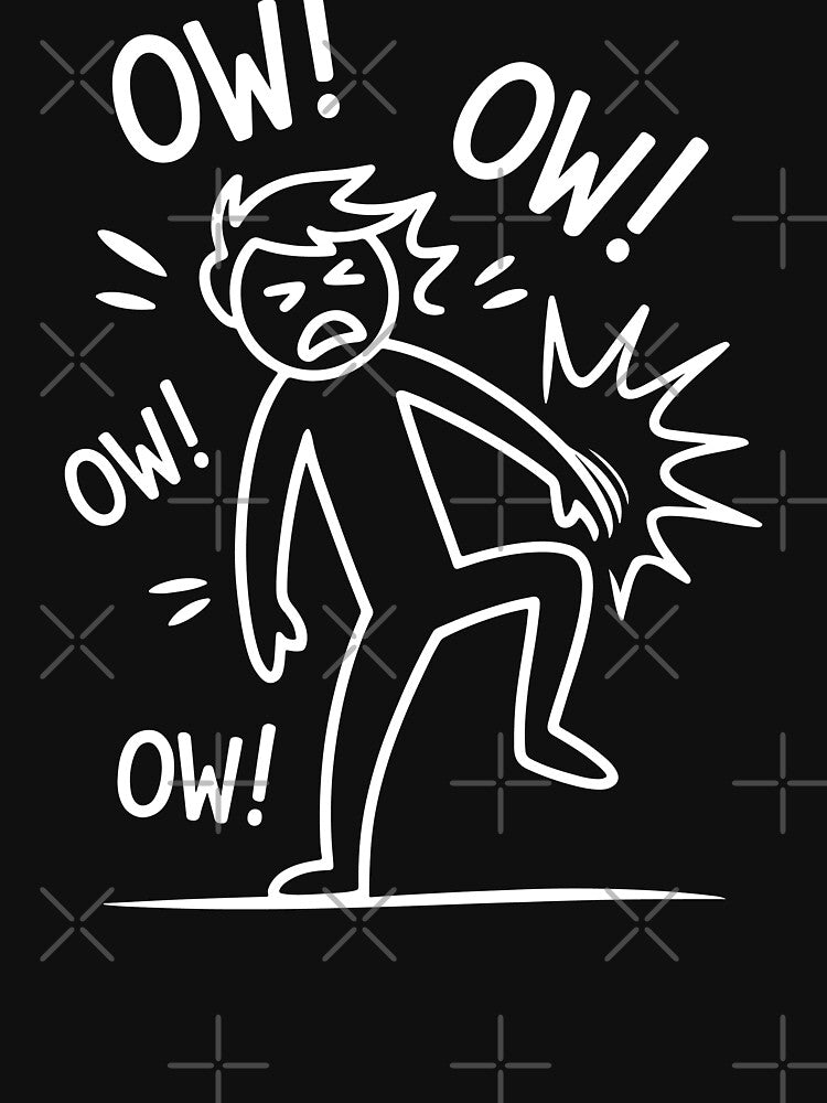 Funny Ow Ow Ow Ow Ow Ow Ow Character For Boys Girls Women Apparel, Person in Pain by art1129