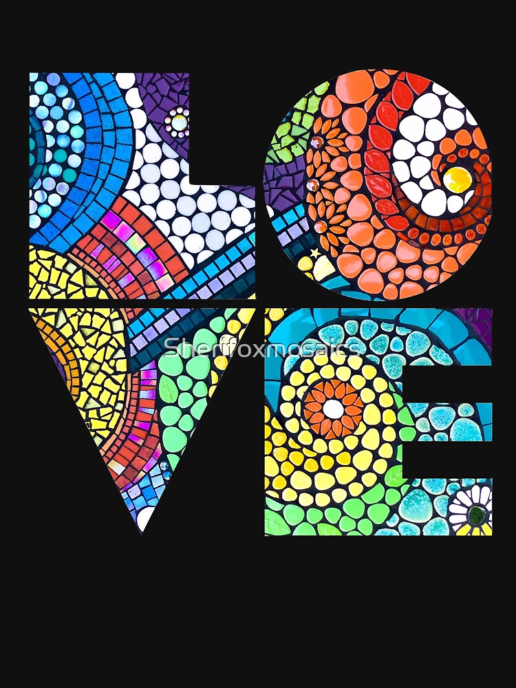 Swoops of Love Mosaic by Sherifoxmosaics