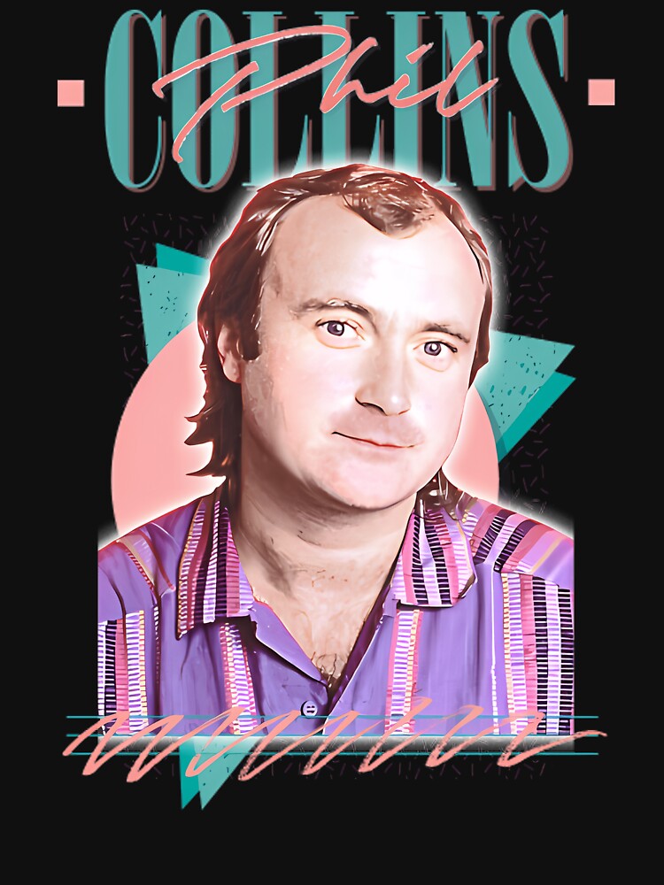 Phil Collins Retro 80S Aesthetic Fan Design by GabrielPages567