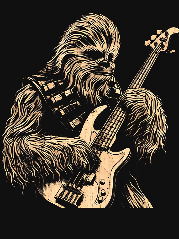 Chewie Playing Bass Guitar Funny Meme Chewie Cute Chewie by elihletoriong