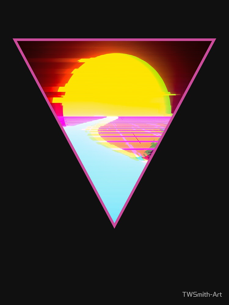 Glitched Synthwave Sunset by TWSmith-Art