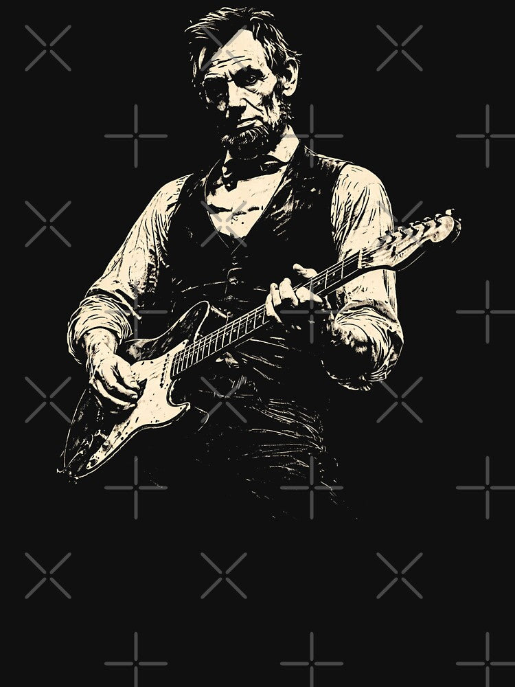 President Abraham Lincoln Playing Guitar 2 by Schroedingerska