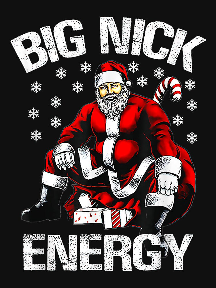 Big Nick Energy Funny Santa Christmas by mmomtz