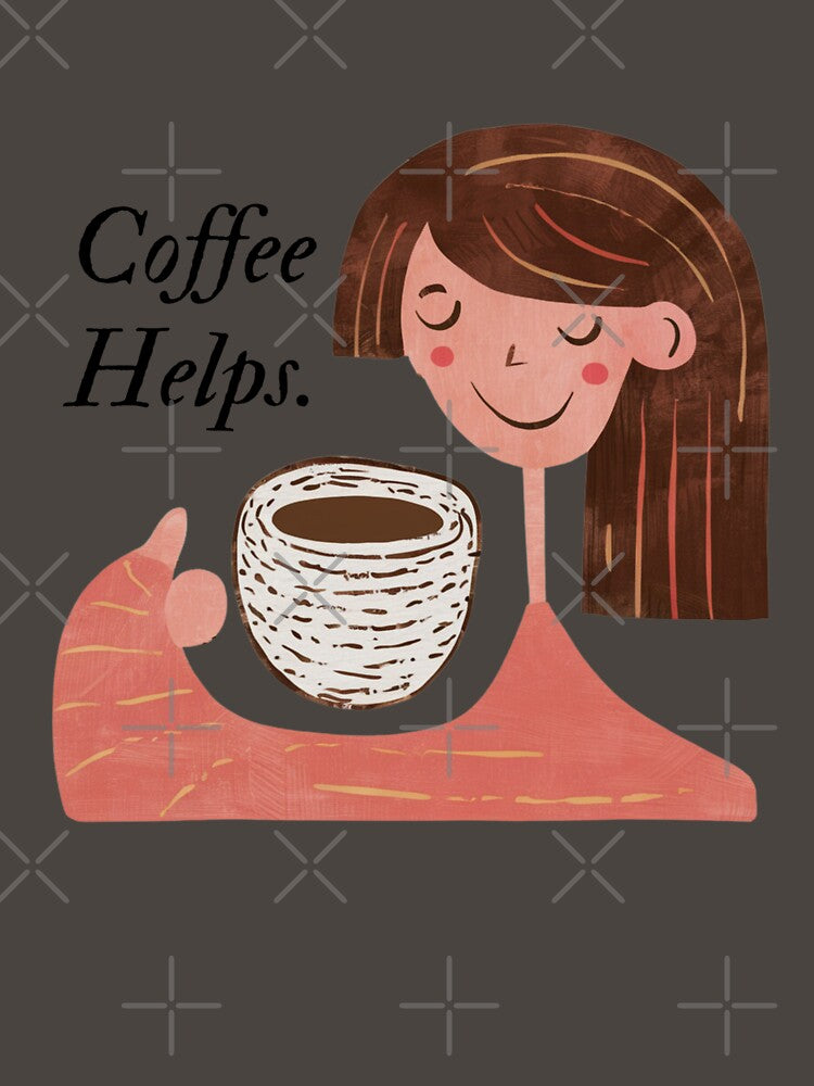 Coffee Helps. by Playful Strokes pom@pom