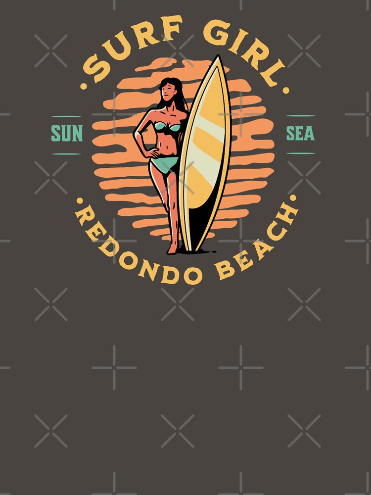 Surfer Girl Surfing Redondo Beach Surfing California by CattlettArt