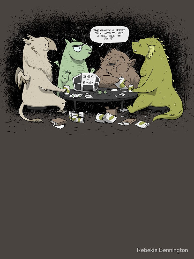 Monsters love RPGs by Rebekah Bennington