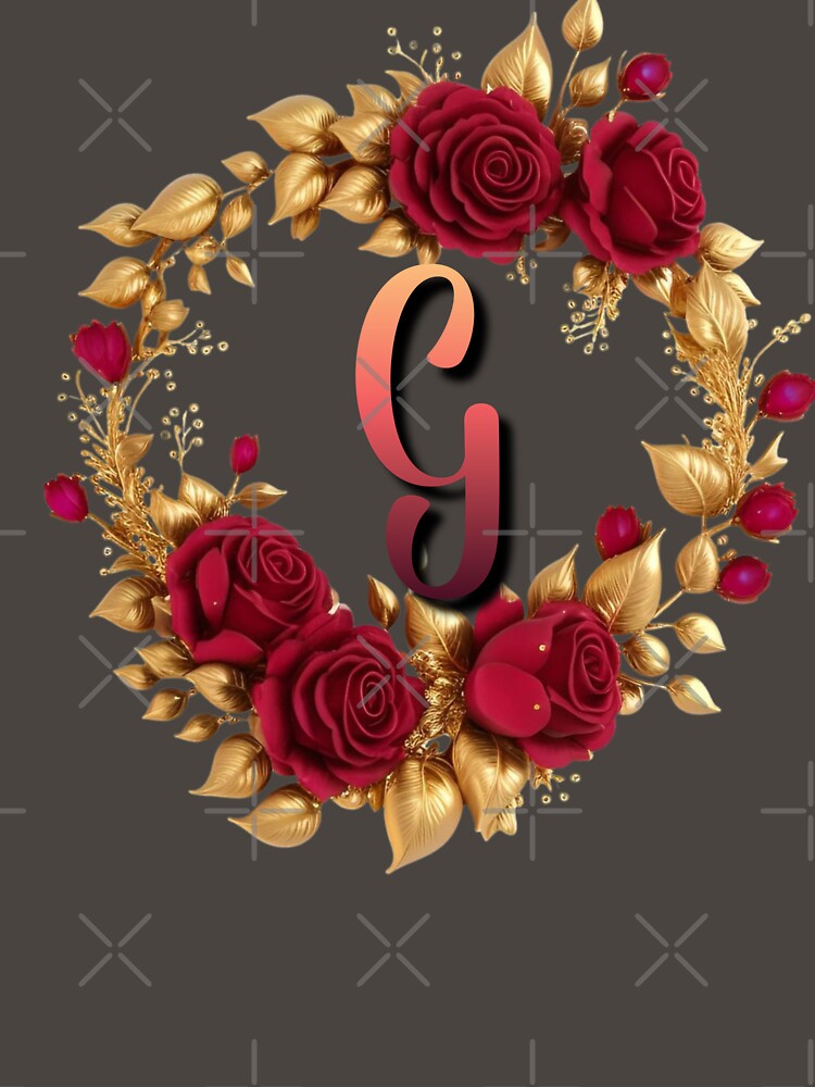 Custom Name Initial Shirt ? Luxury Floral Design by CozyBlobStudio