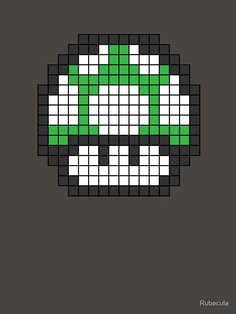 8Bit - Green Mushroom 1Up by Rubecula
