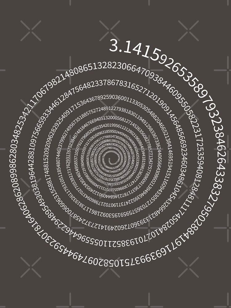 Pi Digits Spiral (white text) by dave-williams