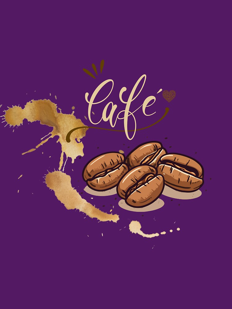 Vintage Cafe Aesthetic - Roasted Coffee Beans with Splash Art by VelaStudioCo
