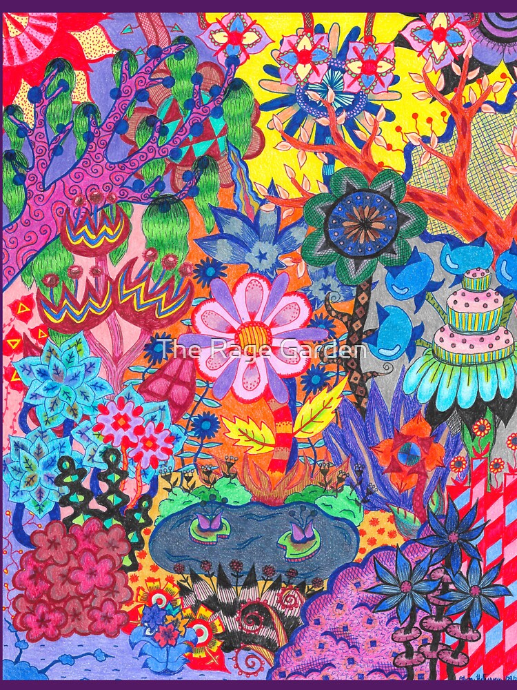Central Flower Abstract by OliviaHathaway