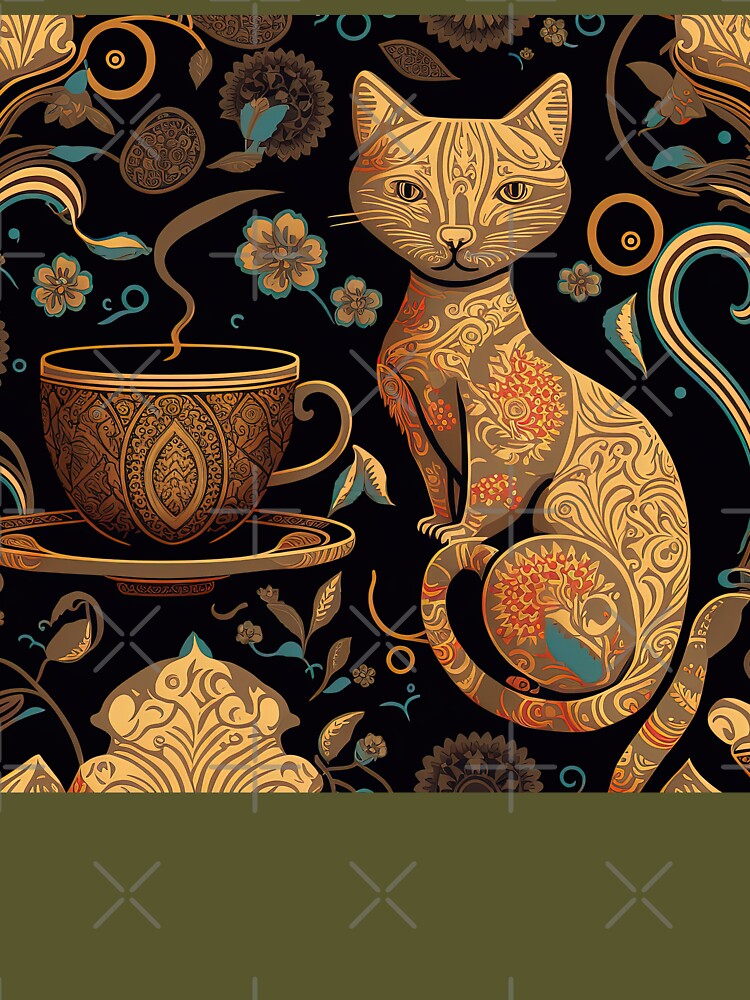 Cat and Coffee Design by Juliascutecornr
