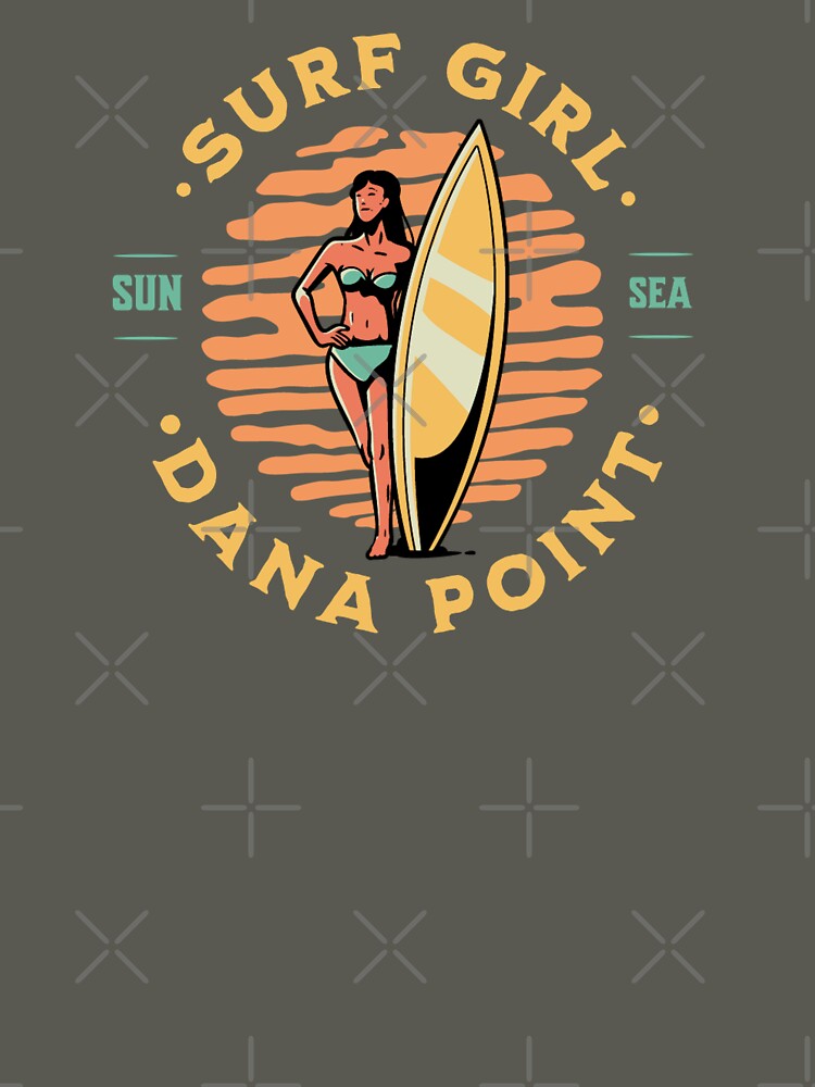 Surfer Girl Surfing Dana Point California by CattlettArt
