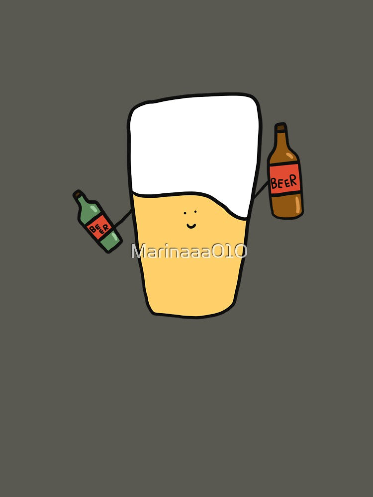 Mr. Beer Cute Anime Drink Gift Logo Character T Shirt Japanese Kawaii by Marinaaa010