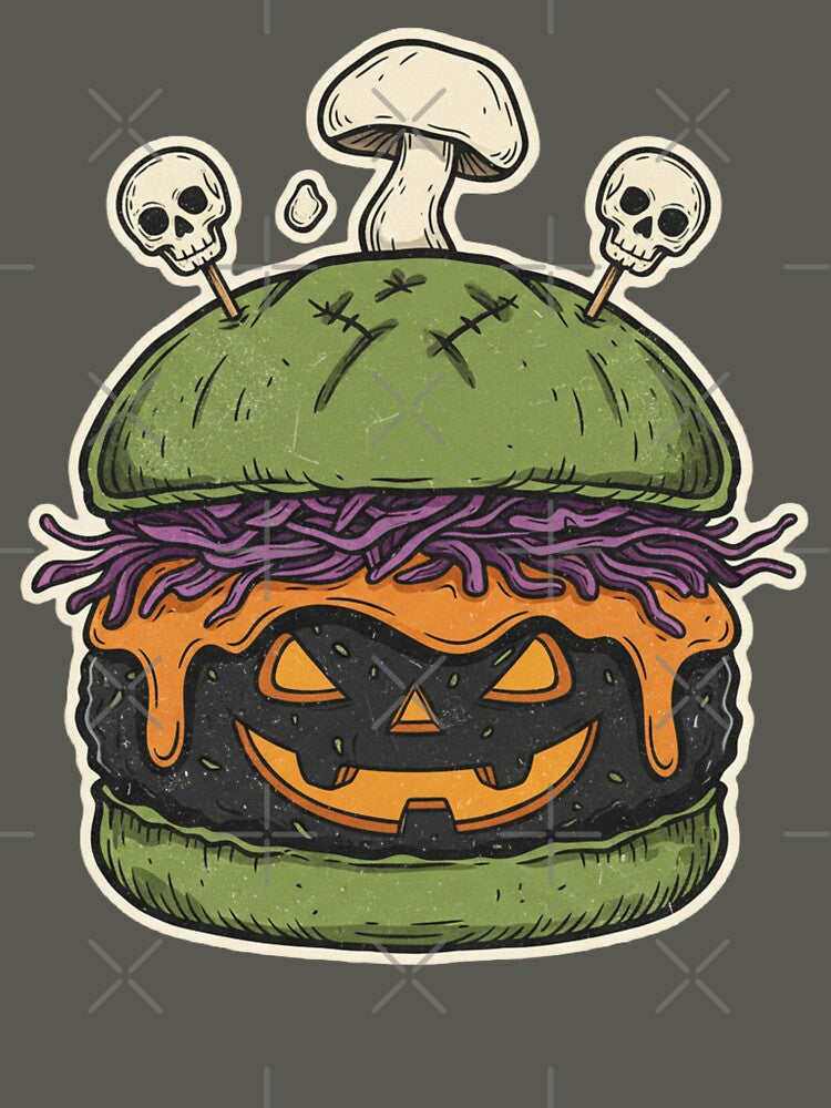 Halloween Burger Vintage- Extra Rotten by Too Kool Designing