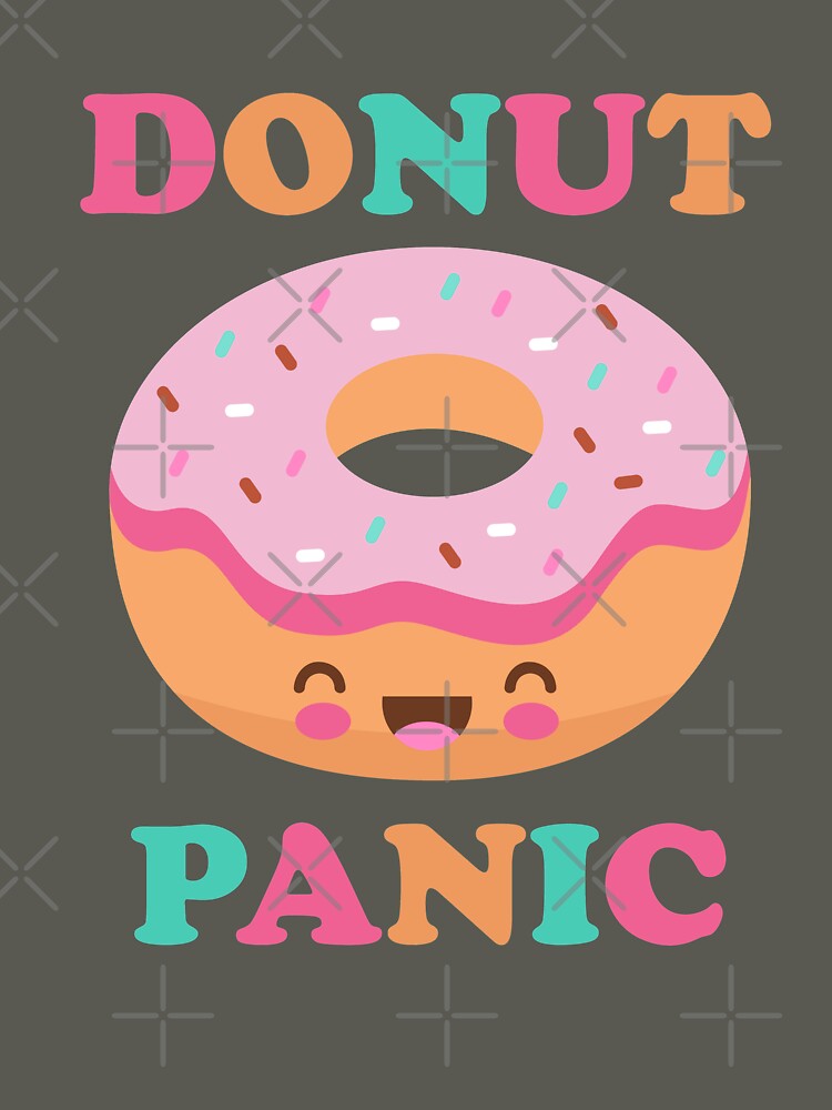 Donut Panic Funny Donuts Cute Kawaii Doughnut Retro Japanese by gkao