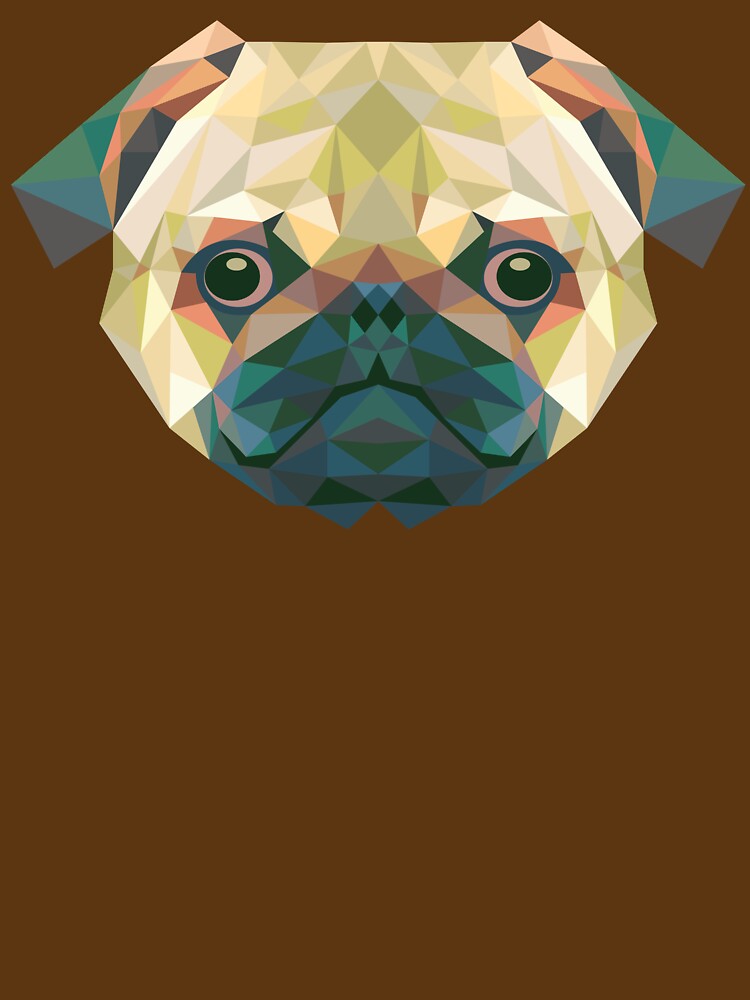 Pug Head Triangle by Fairyjam