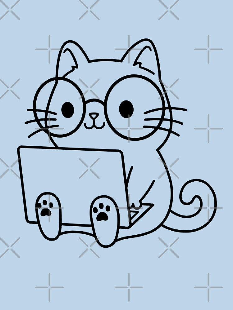 nerd cat by ompongalfina