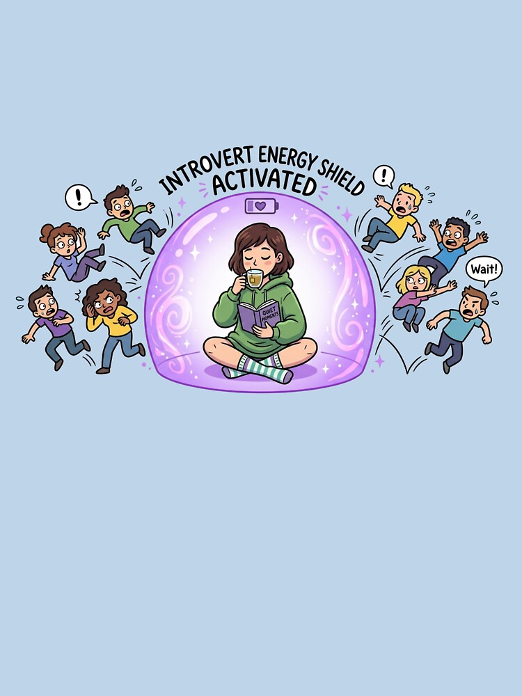 Introvert Energy Shield Funny Antisocial Humor by Quiet Mode Studio