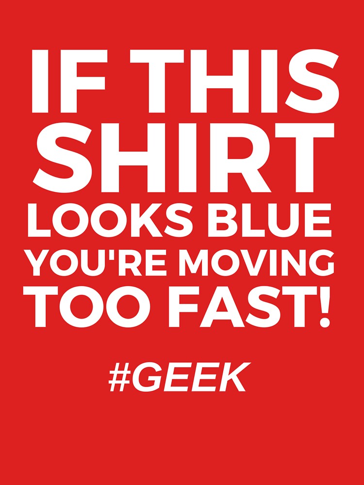 Red Blue Science Geek Shirt - Physics Science Geek T-Shirt by NativOrganics