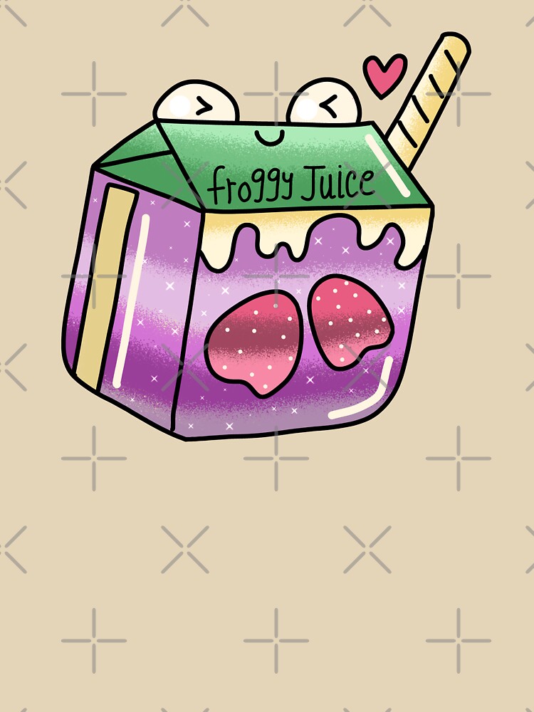 Cute Kawaii froggy strawberry juice aesthetic by Quacktails